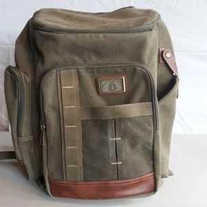 Olive/Leather backpack
